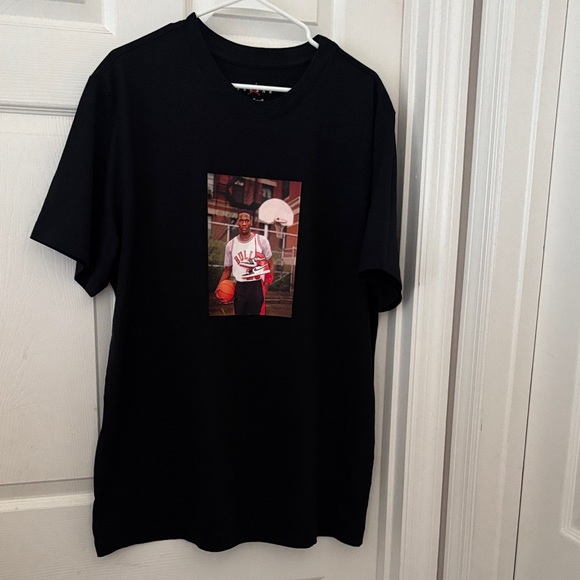 Jordan Other - Black Graphic T-Shirt with Basketball Print
